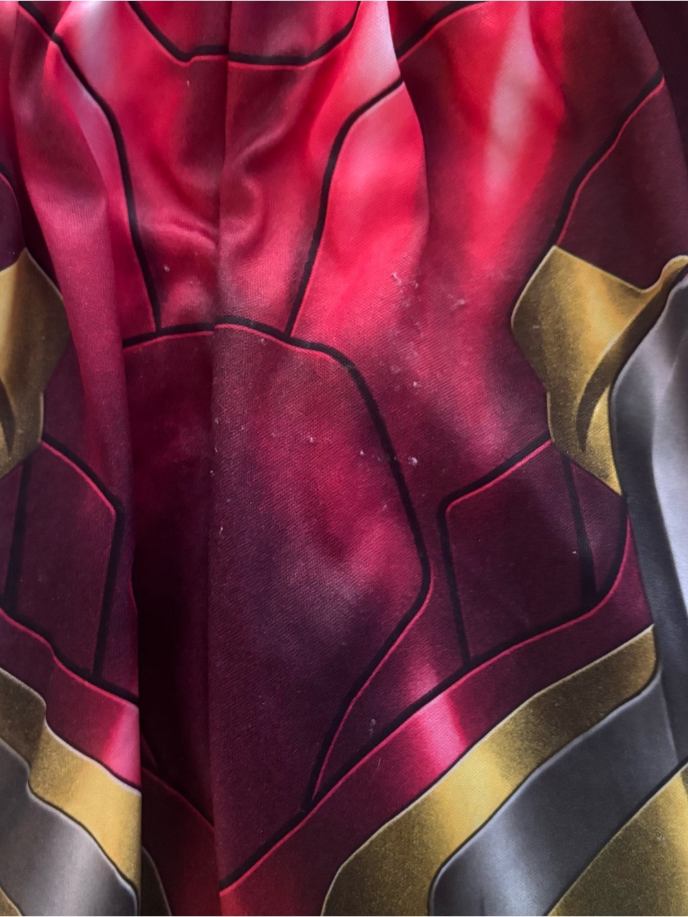 Marvel Avengers Iron Man Costume Small Red Gold Padded Muscle Jumpsuit S(4-6) - Picture 13 of 13